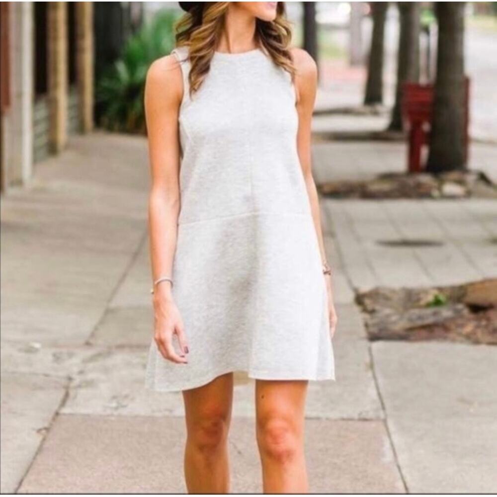 Madewell Size XXS Dress The Anytime Scuba Sleeveless Heather Gray Casual Women’s